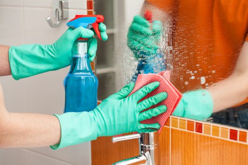 Airbnb cleaning service preparing a guest-ready property in Ealing