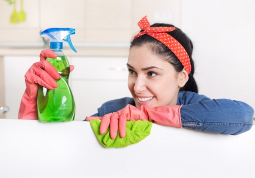 Cleaning tiled and stone floors in an Ealing property