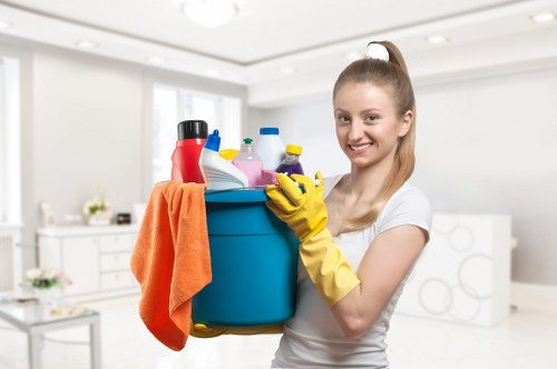 Local cleaners preparing a property in Ealing for final inspection